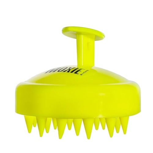 bright and playful handheld scalp massager