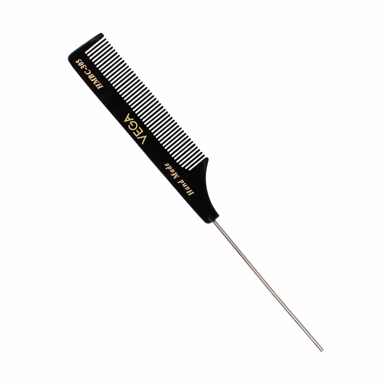 Vega Handcrafted Black Comb is perfect to back comb hair for added volume and style