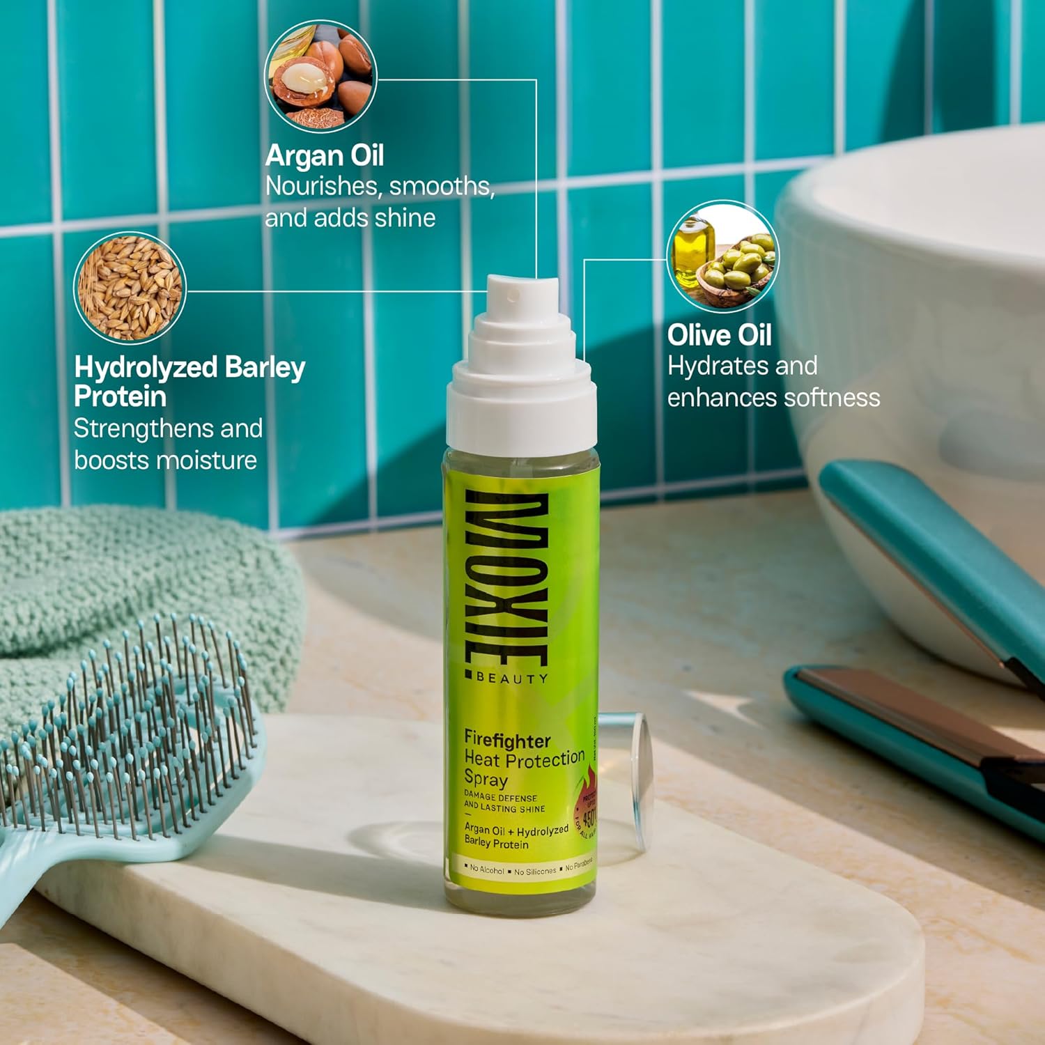 Moxie Beauty Firefighter | Heat Protection Spray | Damage Defense & Lasting Shine | 100ml - Image 4